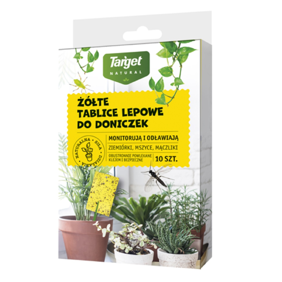 Żółte tablice lepowe do doniczek TARGET 10 szt.