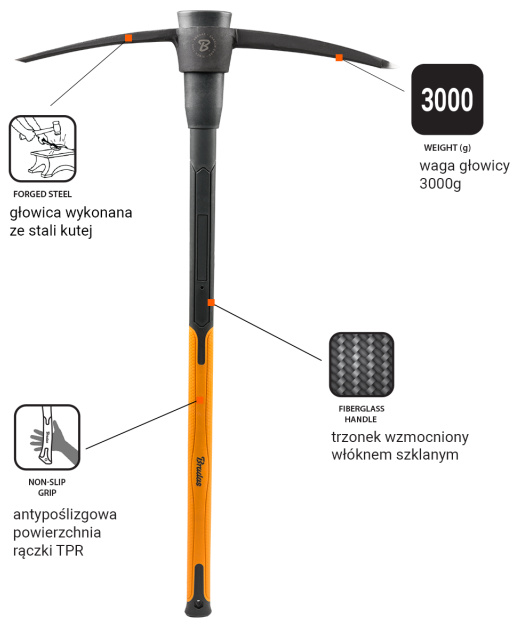kilof ogrodniczy 3 kg