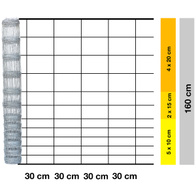 Siatka leśna 160/13/30 ocynkowana SUPER LS - 160 cm  50 mb