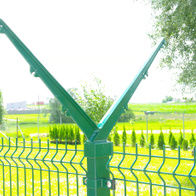 Dwustronny uchwyt do drutu kolczastego, powlekany PVC