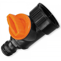 Przyłącze na kran z zaworem i gwintem 3/4 cala