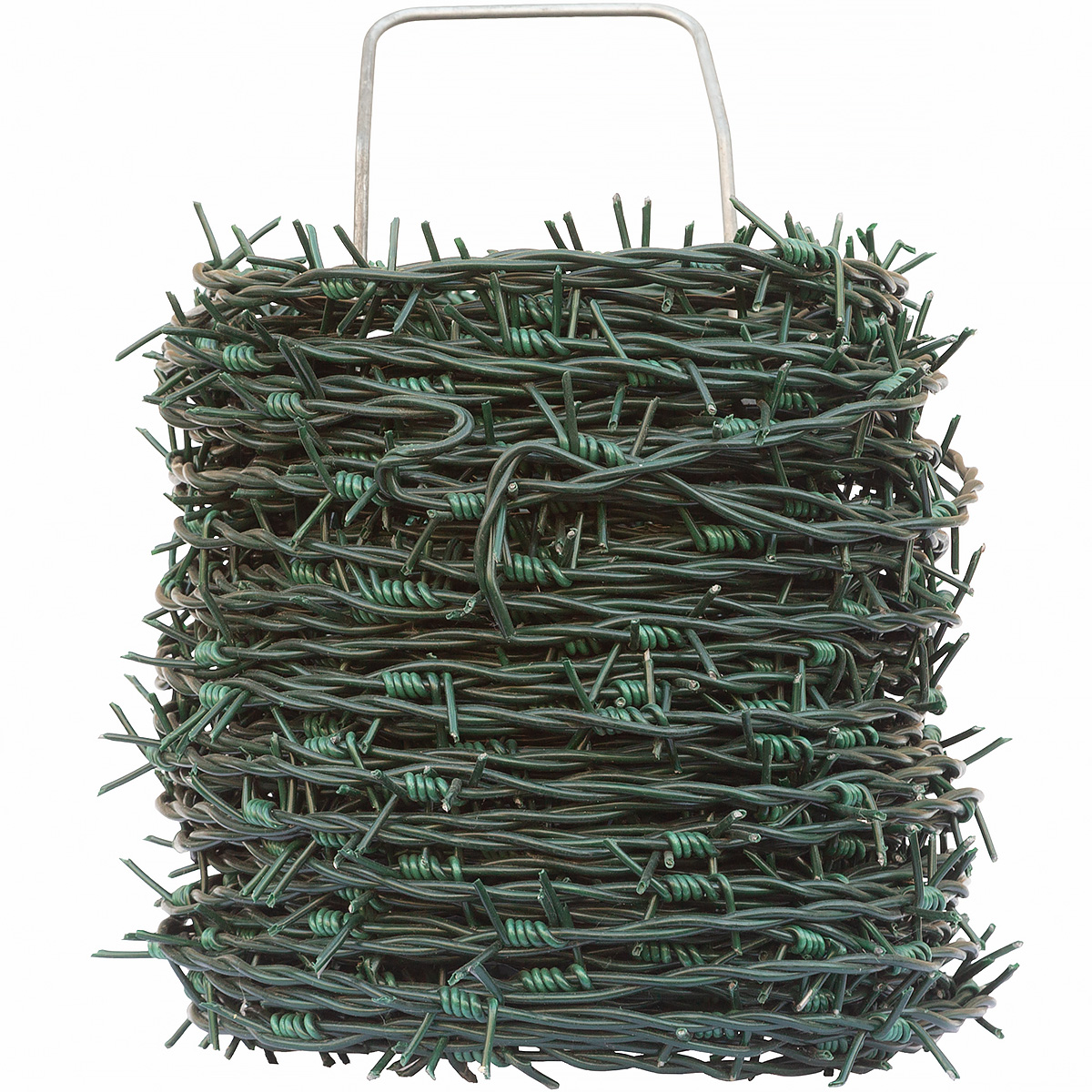 Drut kolczasty ocynkowany w otulinie zielonej PCV 50m