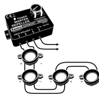 Ultradźwiękowy odstraszacz na ptaki, kuny, myszy, lisy - 4 głośniki