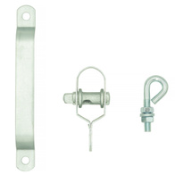 Napinacz siatki ogrodzeniowej śruba opaska na słupek 42 mm ocynk