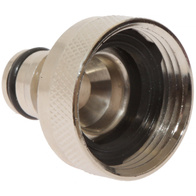 Przyłącze na krany z gwintem 1 cala - mosiądz niklowany