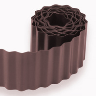 Obrzeże trawnikowe faliste brązowe 10 cm x 9 m