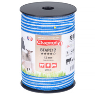 Taśma niebieska do pastuchów 12 mm BTape12 rolka 200 m