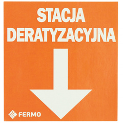 Naklejka informacyjna na ścianę karmnik deratyzacyjny