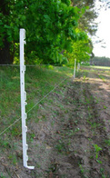 Palik - słupek ogrodzenia elektrycznego polipropylenowy biały 105 cm