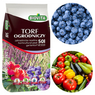 Torf Ogrodniczy ziemia podłoże do borówek, iglaków Biovita 50 l