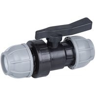 Zawór kulowy PN10 na rurę PE 32 mm do systemów podlewania ogrodu