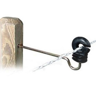 Izolator do drutu i plecionki na wysięgniku z gwintem do drewna