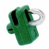 Przelotka do drutu naciągowego na słupek