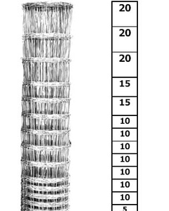 Siatka leśna 175/16/15 ocynkowana- drut 2,1x 1,7mm
