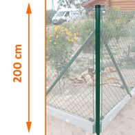 Słupek narożny początkowy 200 cm powlekany zielony