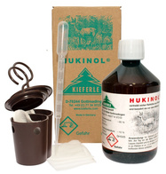 Zestaw odstraszający na dziki, sarny, lisy HUKINOL 500 ml + akcesoria do nasączenia i rozwieszenia