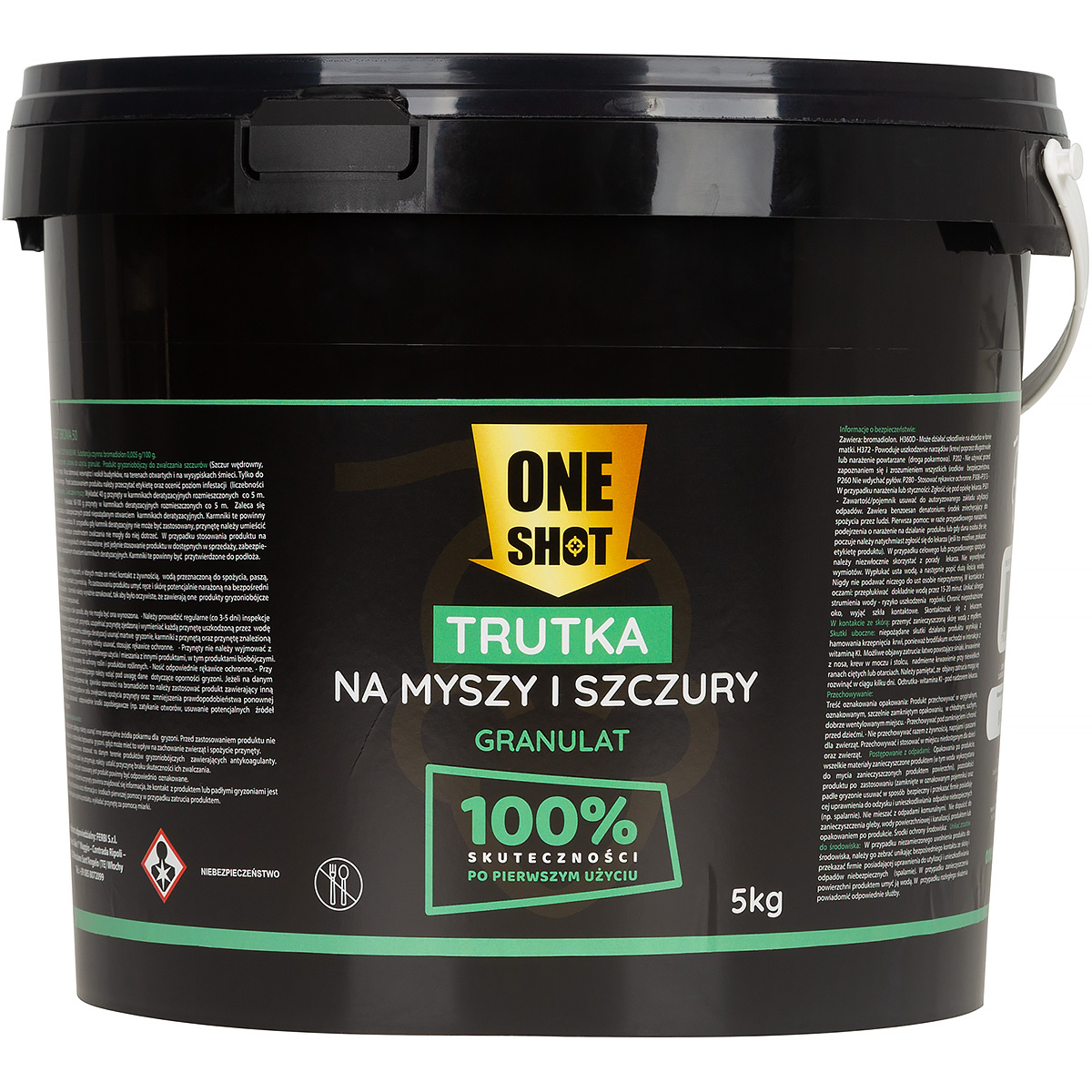 Trucizna na szczury i myszy w granulacie ONE SHOT 5 kg
