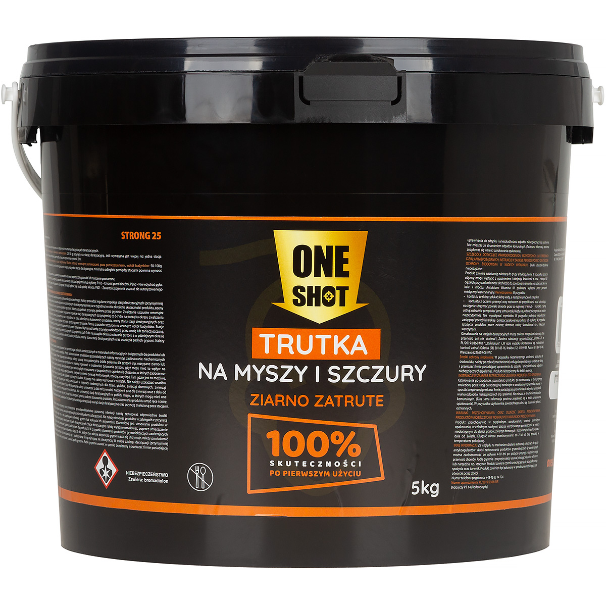  Trutka na myszy i szczury zatrute ziarno ONE SHOT 5 kg
