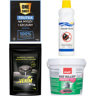 Zestaw przeciw szczurom Expert 4 rodzaje trutki + stacje deratyzacyjne