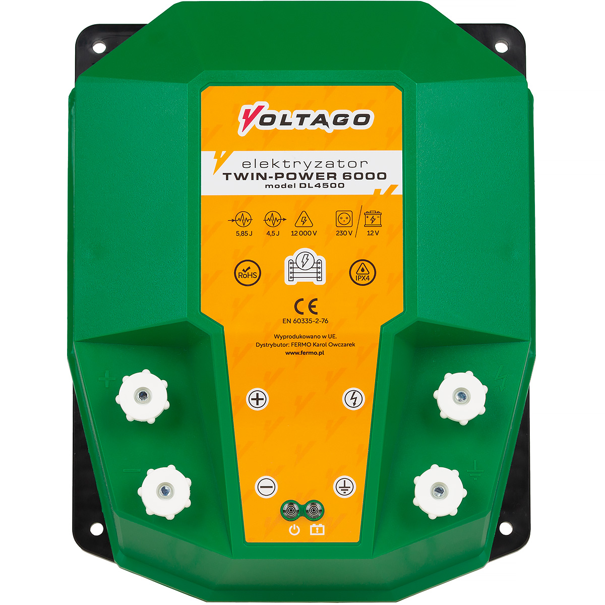 Elektryzator dla bydła mocny pastuch 4,5 J VOLTAGO Twin-Power 6000