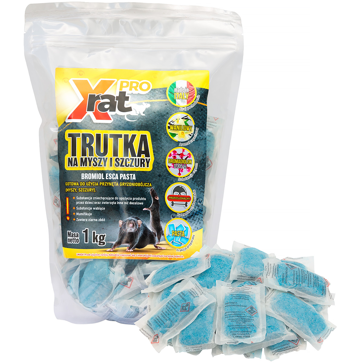 Trutka na myszy i szczury pasta X-RAT PRO 1 kg