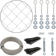 Siatka do piłkochwytów rozmiar 7x3 m oczko 6x6 cm z zestawem montażowym