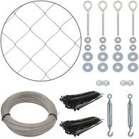 Piłkochwyt za bramkę wymiar 5x4 m siatka z oczkiem 8 cm + zestaw montażowy