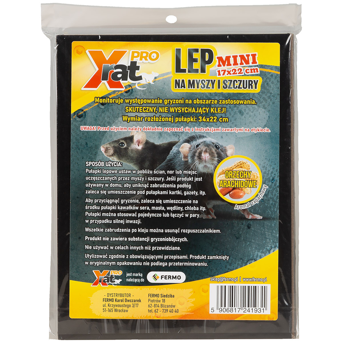 Lep na szczury i myszy duży X-RAT PRO Maxi 34 x 22 cm