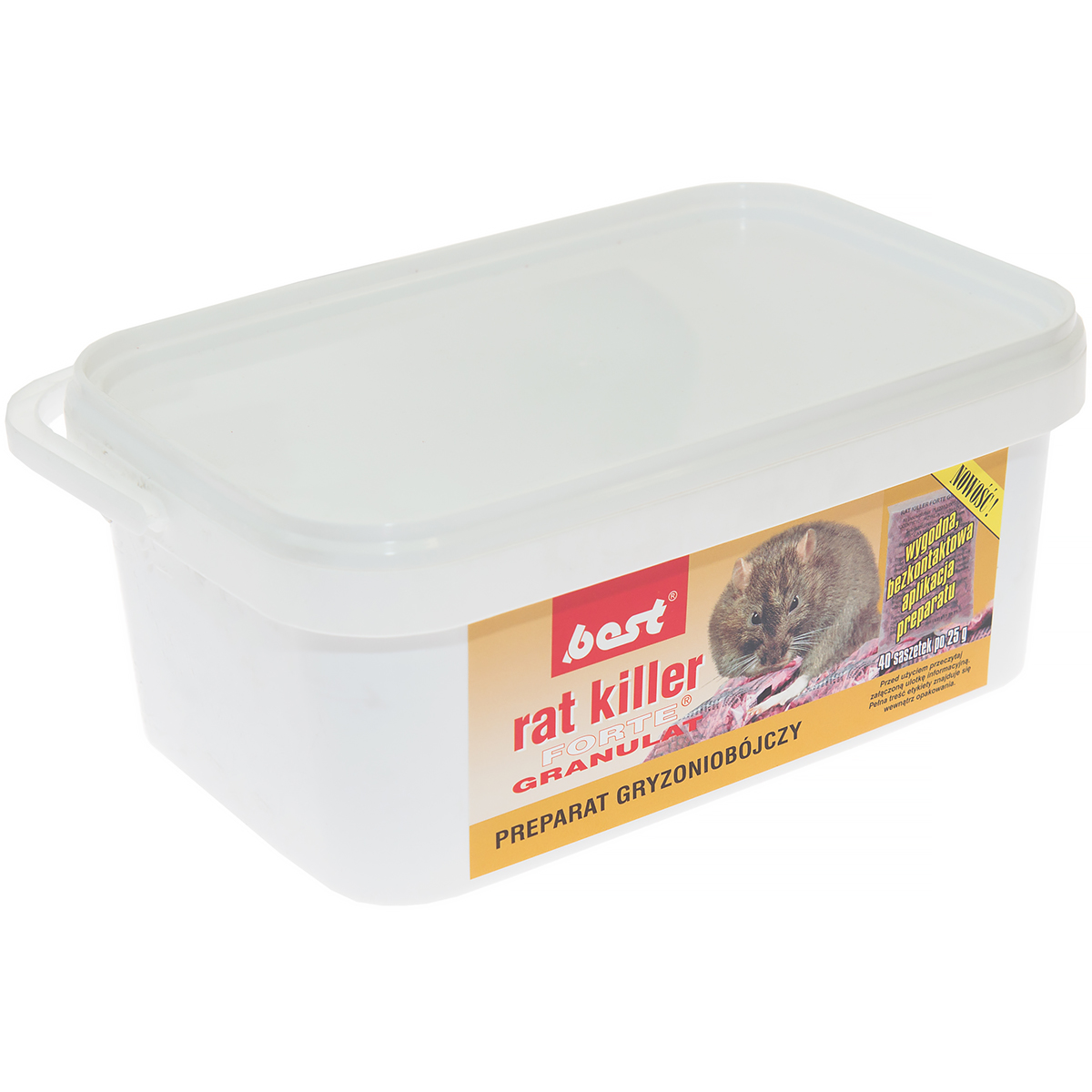 RAT KILLER FORTE 1 kg granulat w torebkach na myszy i szczurów