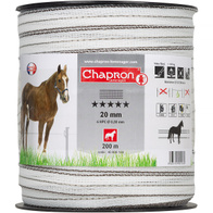 Taśma biało-czerwona 20 mm do pastucha HPC 200 m - mega niska oporność