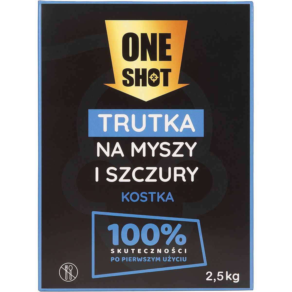 Silna trutka na gryzonie w kostce 2,5 kg 