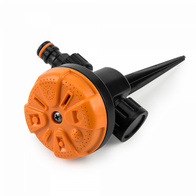 Zraszacz do podlewania trawnika i ogrodu 8-funkcyjny na kolcu BLACK LINE