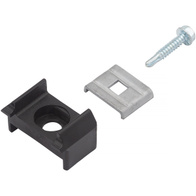 Obejma doczołowa do mocowania paneli ogrodzeniowych