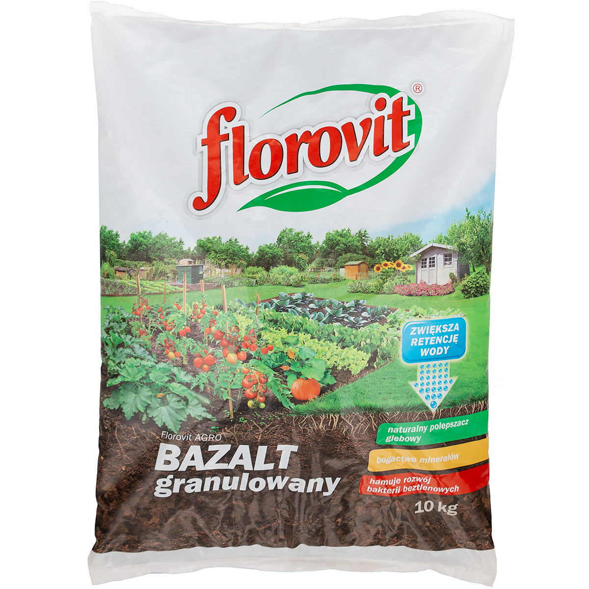 Bazalt granulowany ogrodniczy do gleby Florovit 10 kg