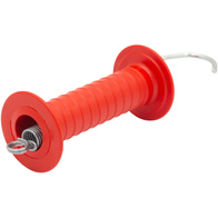 Uchwyt bramowy do pastucha z ogranicznikiem naciągu czerwony