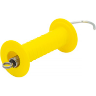 Uchwyt bramowy do ogrodzeń elektrycznych, żółty ograniczający naciąg