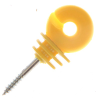 Izolator żółty do słupków drewnianych ogrodzenia elektrycznego