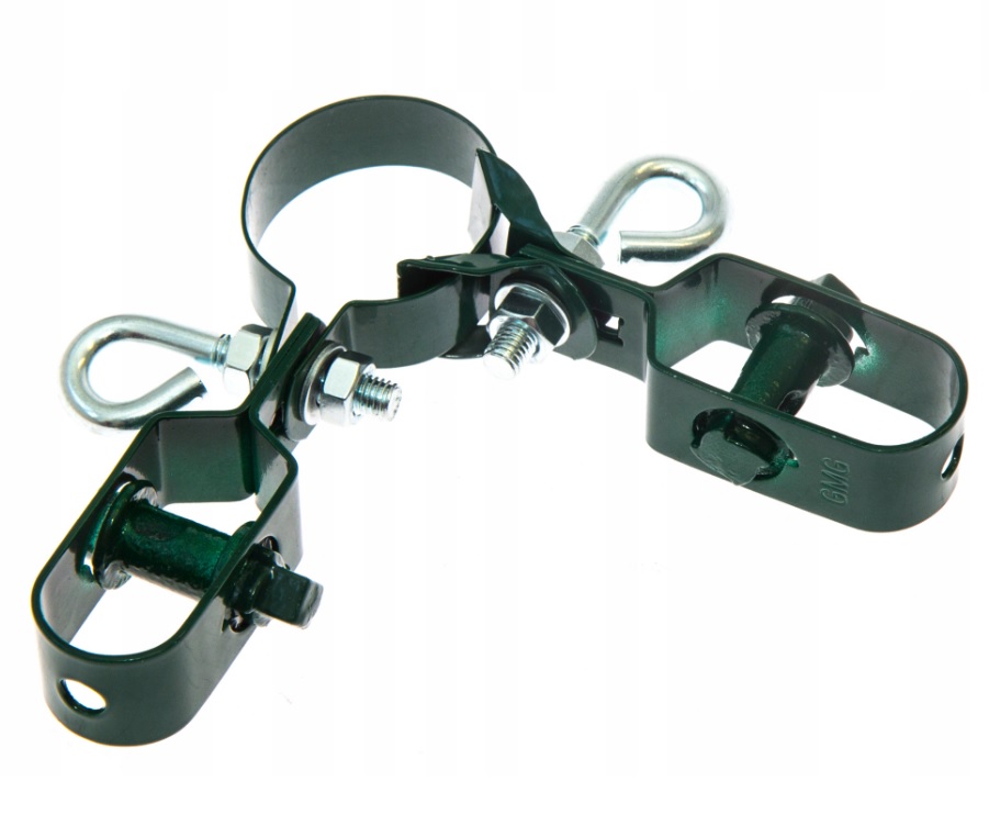 Mocowania siatki ogrodzeniowej do słupków narożnych 48 mm kolor zielony RAL6005