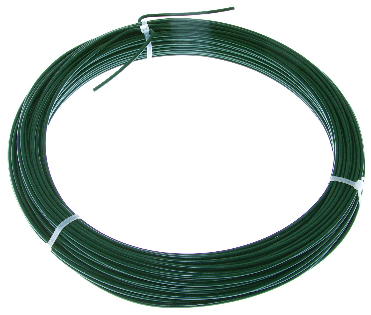 Drut naciągowy powlekany PCV fi 3,5 mm rolka 52 mb zielony RAL 6005