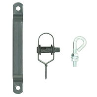 Napinacz siatki ogrodzeniowej z obejmą na słupek fi 60 antracyt RAL7016